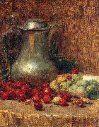 Newman, Willie Betty Pewter Pitcher and Cherries China oil painting reproduction